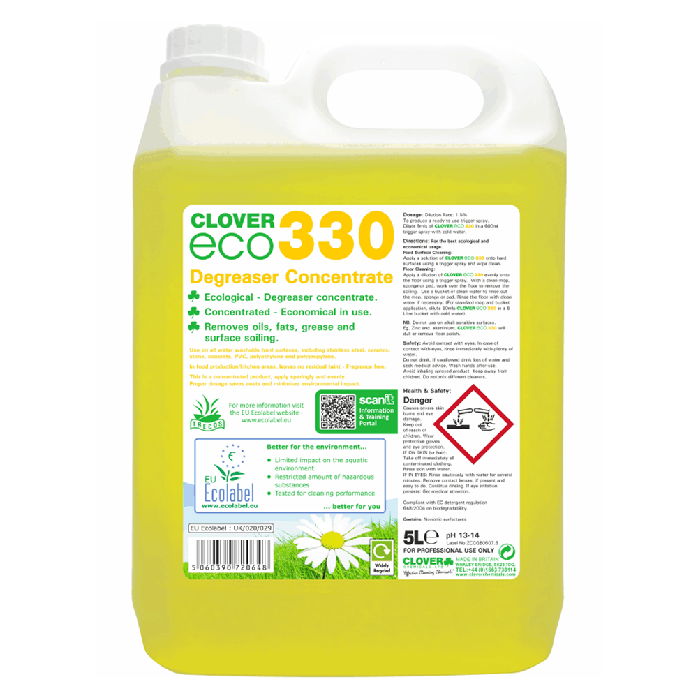 Clover Eco 330 Degreaser Concentrate Elevator Equipment